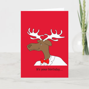 Tarjeta de cumpleaños de alce