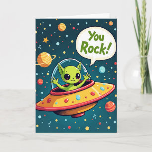 Tarjeta de cumpleaños de alegría cósmica