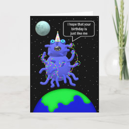 tarjeta de cumpleaños de alien de Jo Images