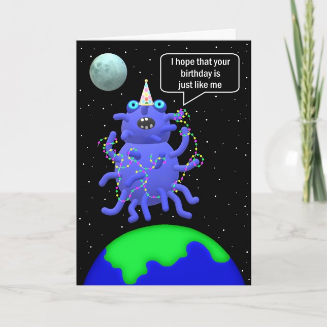 tarjeta de cumpleaños de alien de Jo Images (Anverso)