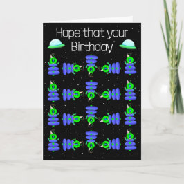 Tarjeta de cumpleaños de Alien Gymnast por Jo Imag