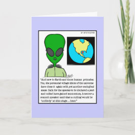 Tarjeta de cumpleaños de Alien News Reader
