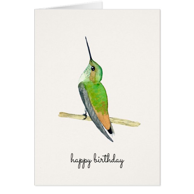 Tarjeta de cumpleaños de Allen para Hummingbird (Frente)