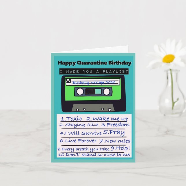 Tarjeta de cumpleaños de amante de la música de cu (Planta pequeña)