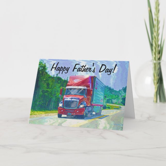Tarjeta de cumpleaños de amante de los camiones Bi (Anverso)