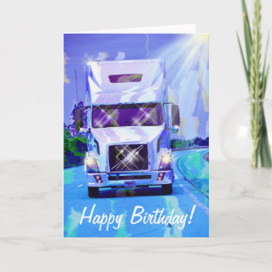 Tarjeta de cumpleaños de amante de los camiones de