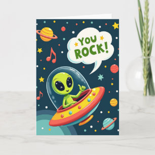 Tarjeta de cumpleaños de amigo cósmico