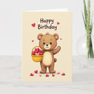 Tarjeta de cumpleaños de amigo del bosque