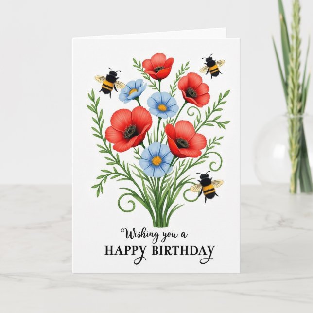 Tarjeta de cumpleaños de amigos alados (Anverso)