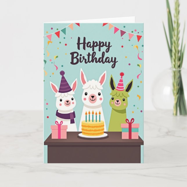 Tarjeta de cumpleaños de amigos alegres (Anverso)