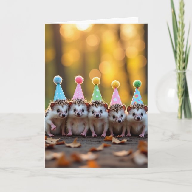 Tarjeta de cumpleaños de amigos caprichosos y espi (Anverso)