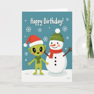 Tarjeta de cumpleaños de amigos de invierno