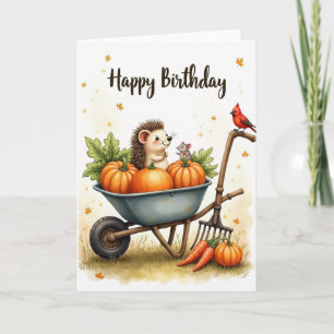 Tarjeta de cumpleaños de amigos de otoño