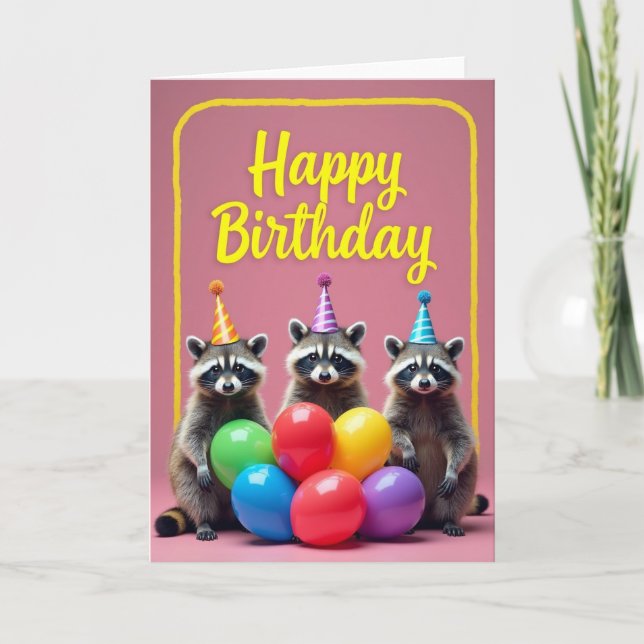 Tarjeta de cumpleaños de amigos del bosque (Anverso)