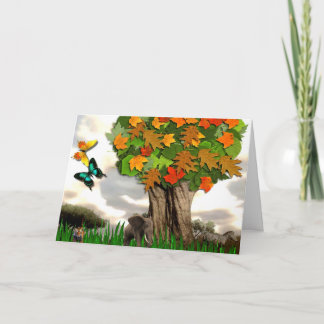 Tarjeta de cumpleaños de amigos silvestres