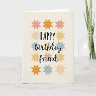 Tarjeta de cumpleaños de amigos Starburst