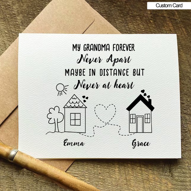 Tarjeta de cumpleaños de amor a la abuela y la gra (Grandmother and Grand Daughter Love Birthday Card)