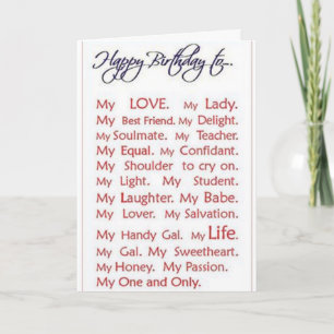 TARJETA DE CUMPLEAÑOS DE "AMOR RELLENADO" PARA "MI