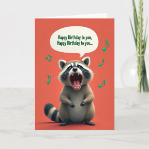 Tarjeta de cumpleaños de animal cantando