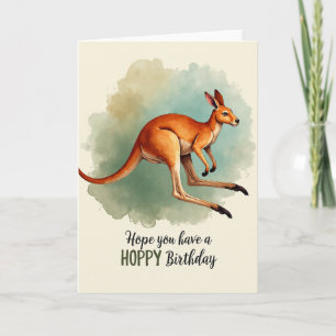 Tarjeta de cumpleaños de animal saltarín