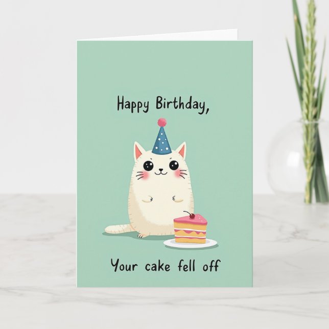 Tarjeta de cumpleaños de animal sonriente (Anverso)