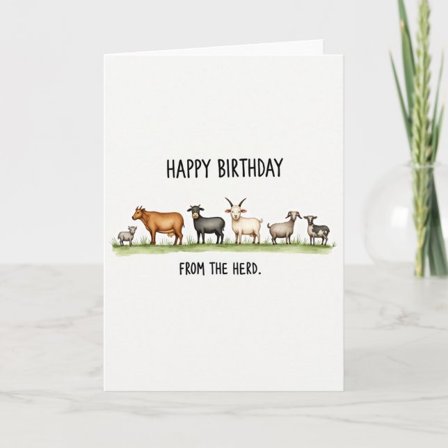 Tarjeta de cumpleaños de animales al agua (Anverso)