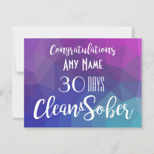Tarjeta de cumpleaños de aniversario de Sobriedad 