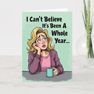 Tarjeta de cumpleaños de año pensativo
