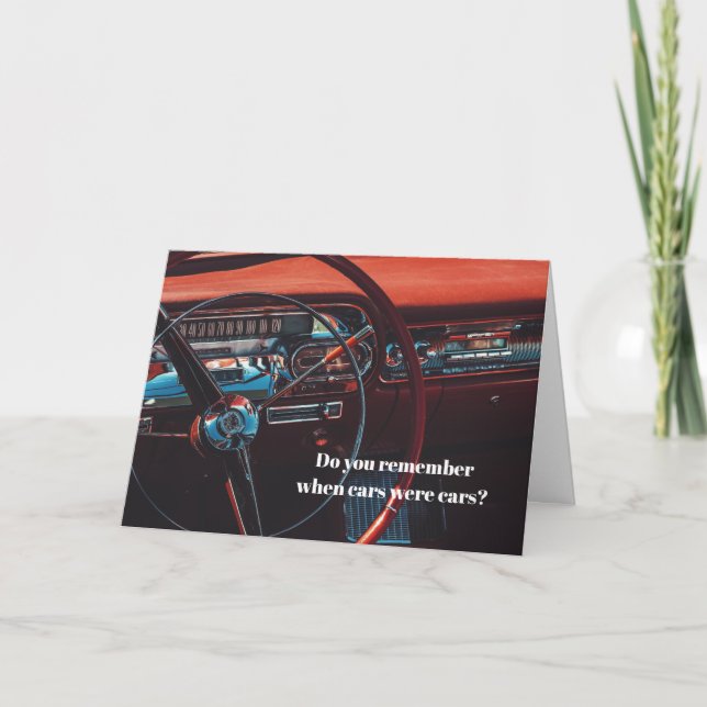 Tarjeta de cumpleaños de Antiguo Vintage Classic C (Anverso)