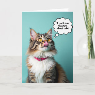 Tarjeta de cumpleaños de antojo de pastel