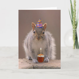 Tarjeta de cumpleaños de ardilla