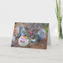 Tarjeta de cumpleaños de ardilla