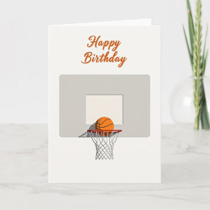 Tarjeta de cumpleaños de aro deportivo