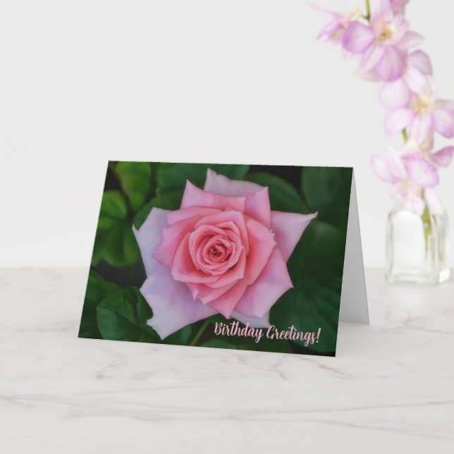 Tarjeta de cumpleaños de arte de jardín de rosas r (Orquídea)