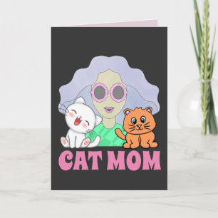 TARJETA DE CUMPLEAÑOS DE ARTE DE LA MADRE CAT ADEC