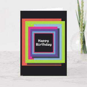 Tarjeta de cumpleaños de arte de píxeles