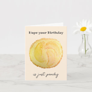 Tarjeta de cumpleaños de arte en acuarela de tarta