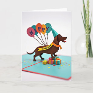 Tarjeta de cumpleaños de arte en papel