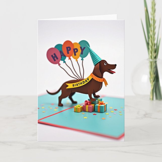 Tarjeta de cumpleaños de arte en papel (Anverso)