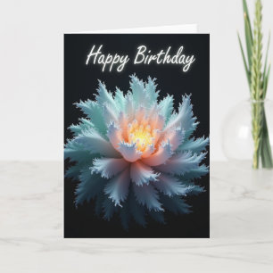 Tarjeta de cumpleaños de arte fractal