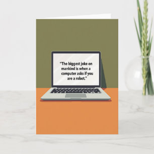 Tarjeta de cumpleaños de arte informático ingenios