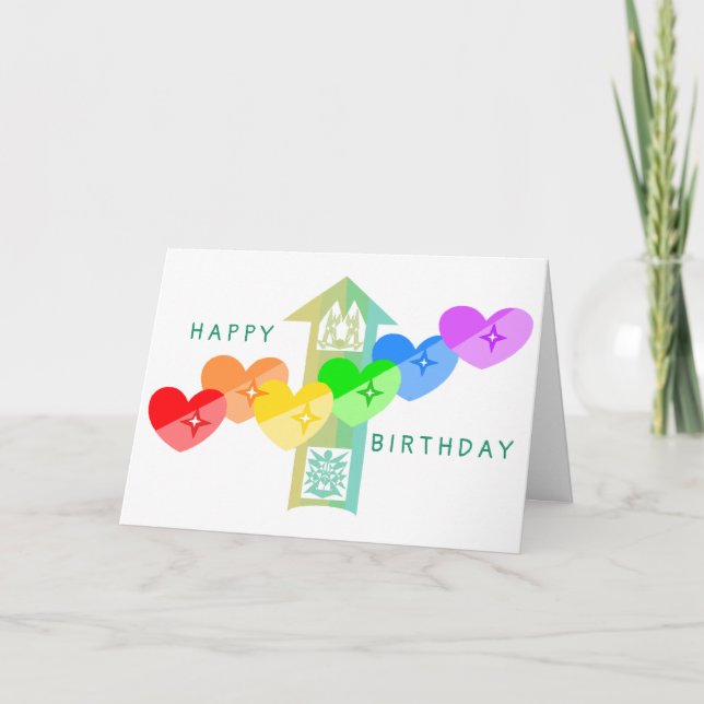 Tarjeta de cumpleaños de arte original LGBTQ (Anverso)