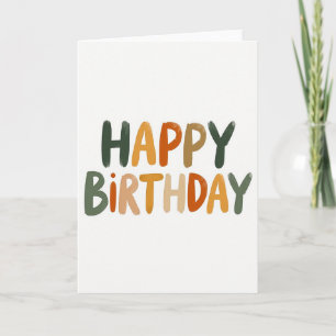 Tarjeta de cumpleaños de arte otoñal