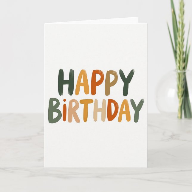 Tarjeta de cumpleaños de arte otoñal (Anverso)