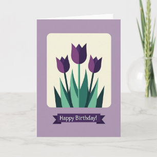 Tarjeta de cumpleaños de arte sereno