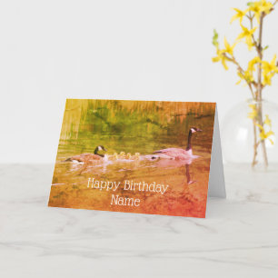 Tarjeta de cumpleaños de arte sobre la naturaleza 