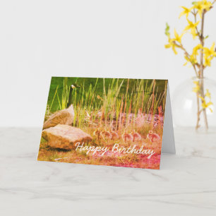 Tarjeta de cumpleaños de arte sobre la naturaleza