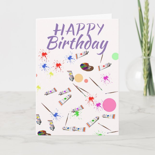 Tarjeta de cumpleaños de artistas (Anverso)