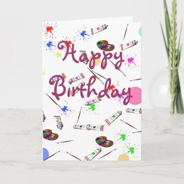 Tarjeta de cumpleaños de artistas (Anverso)