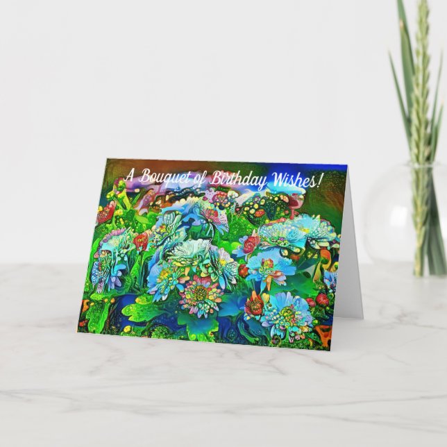 Tarjeta de cumpleaños de Artsy Garden (Anverso)